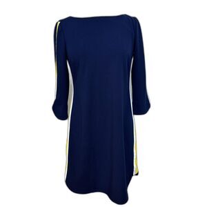 VInce Camuto Navy Mod Knee Length 3/4 Sleeve Ponte Color Block Dress - Women 8